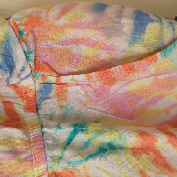 Girls Tie Dyed Rainbow Coloref Romper/Shorts Set Size 14-16 - Picture 5 of 6
